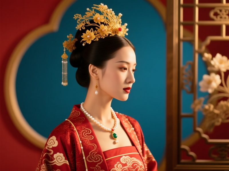 头面只在亲迎当日那几个时辰里使用,但缺了就不成场面——它是整套礼制里最仪式化、也最挑工艺的一件。